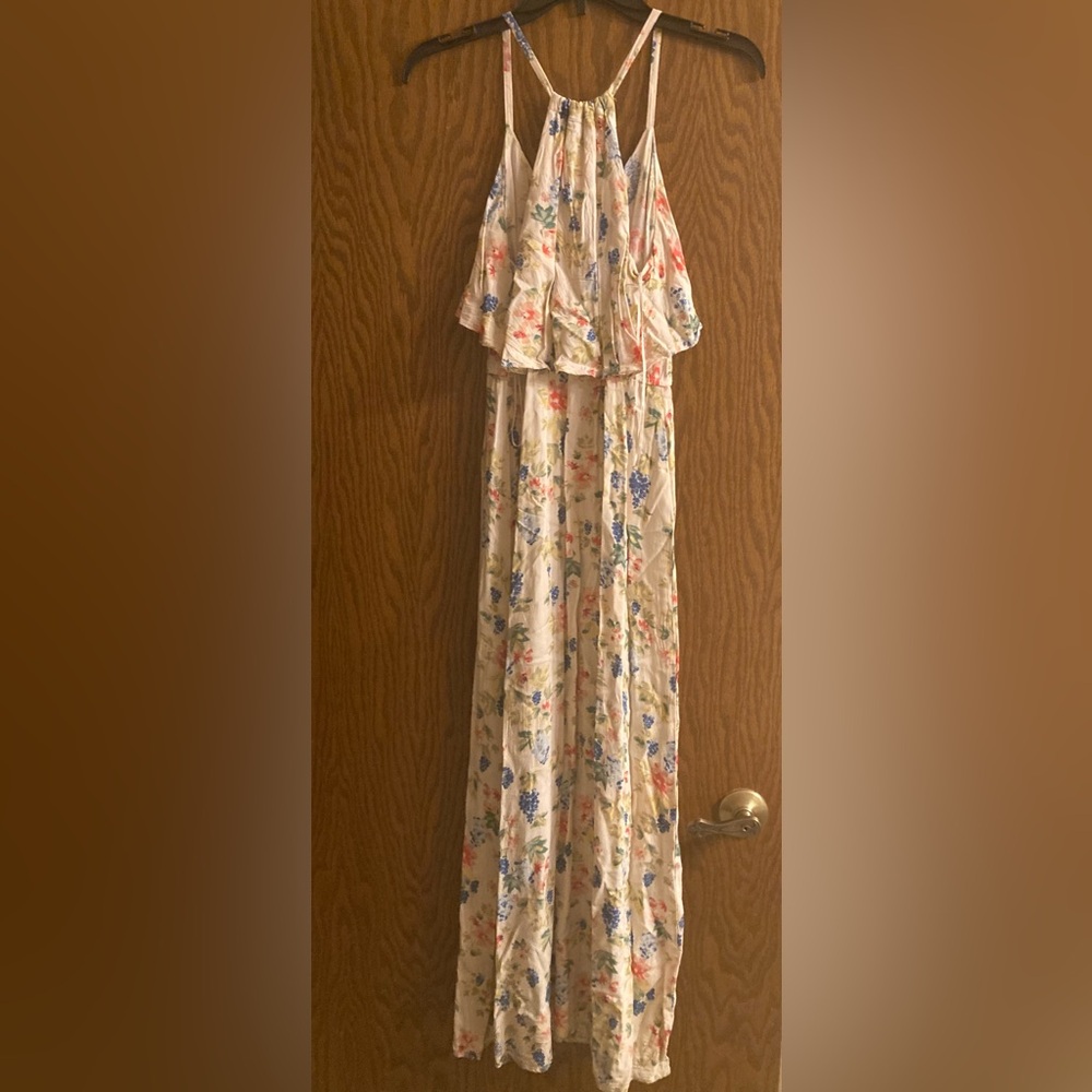 LC Lauren Conrad Dress - Cream with Floral Accents - Picture 3 of 4